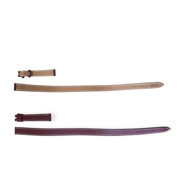 Hermès Cape Cod Double Tour Watch Strap 31mm SH Dark Red Leather – New - Picture 10 of 11